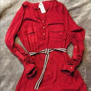 Casual button burgundy dress. Never used!!